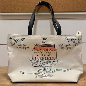 Kate Spade “ Francis “ Wedding Tote Bridal Cream